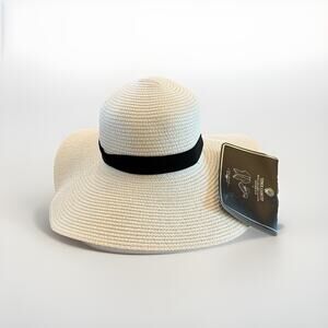 Vince Camuto Womens Floppy Kentucky Derby Beach Hat Loose Wide Brim One Size NWT